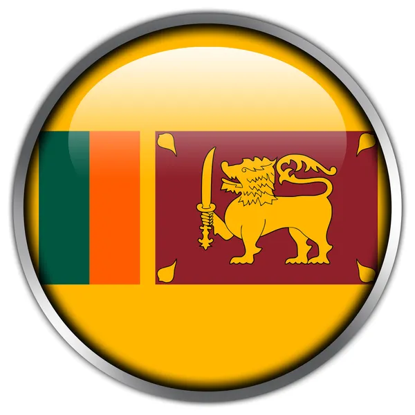 Sri lanka flag glänzender Knopf — Stockfoto