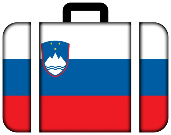Валіза з Прапор Словенії — стокове фото
