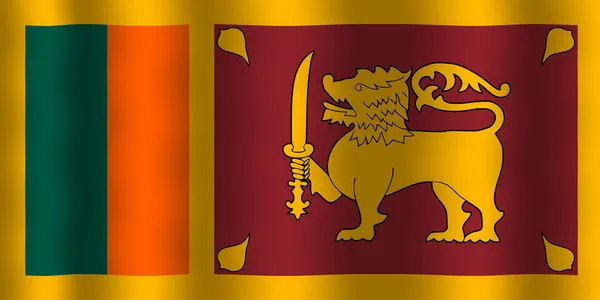 Acenando Bandeira do Sri Lanka — Fotografia de Stock
