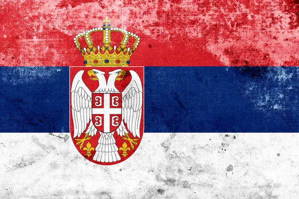 Grunge Serbia Flag — Stockfoto