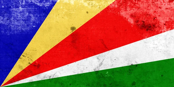 Grunge Bandeira das Seychelles — Fotografia de Stock