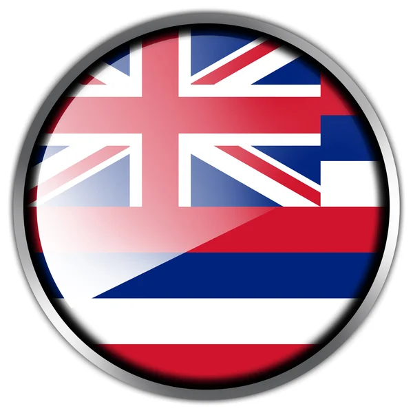 Hawaii vlag glanzende knop — Stockfoto