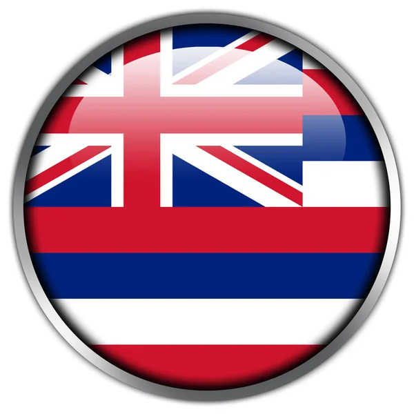Hawaii vlag glanzende knop — Stockfoto