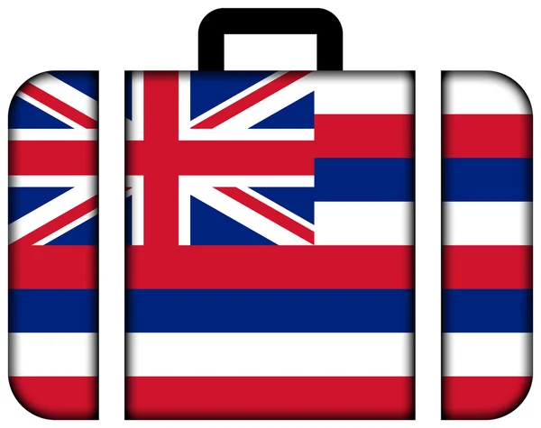 Suitcase with Hawaii Flag — Stock Photo, Image