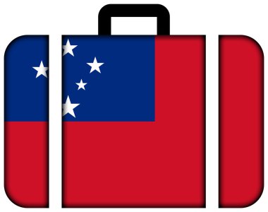 Bağımsız Samoa Devleti bayrağı ile bavul