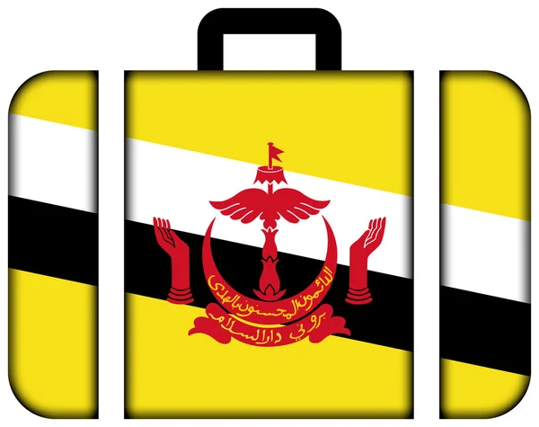 Suitcase with Brunei Flag — Stock Photo, Image