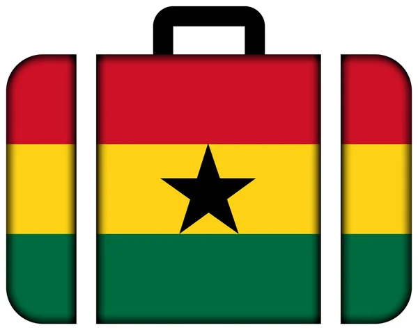 Maleta con Bandera de Ghana — Foto de Stock