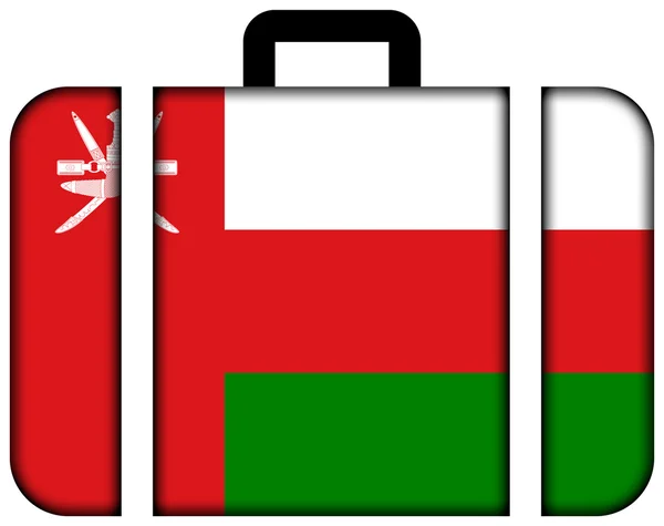 Valigia con bandiera Oman — Foto Stock
