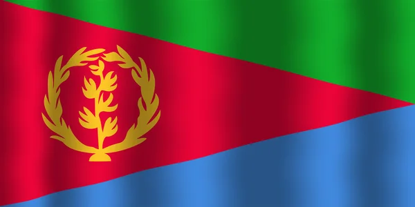 Heiluttaa Eritrean lippua — kuvapankkivalokuva