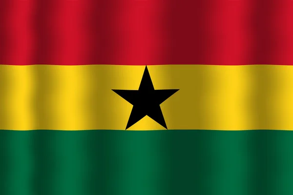 Ondeando la bandera de Ghana — Foto de Stock