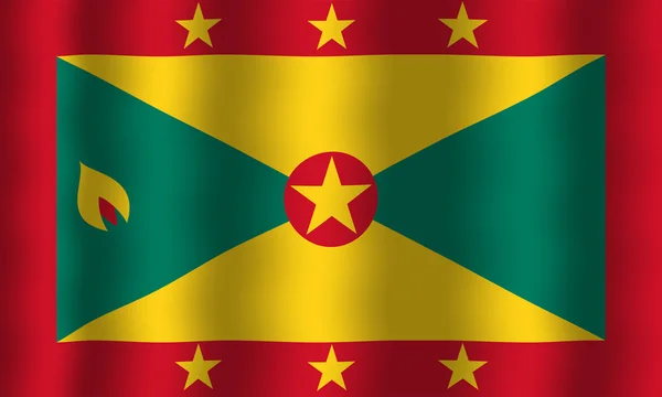 Grenada bayrağı sallayarak — Stok fotoğraf