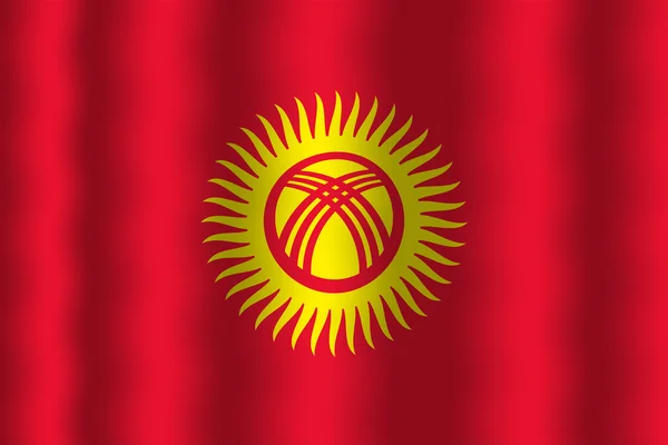 Kyrgyzstan-Flagge schwenken — Stockfoto