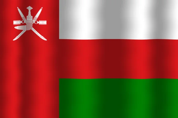 Acenando Bandeira de Omã — Fotografia de Stock