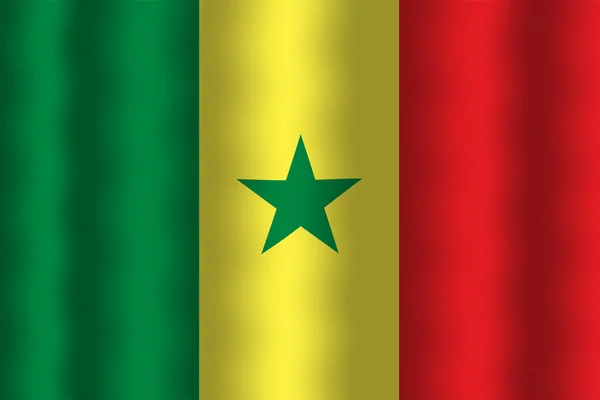 Waving Senegal Flag — Stock Photo, Image