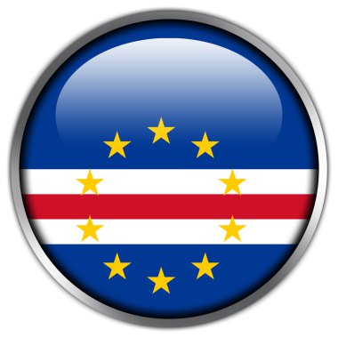 Cape verde bayrak parlak düğme