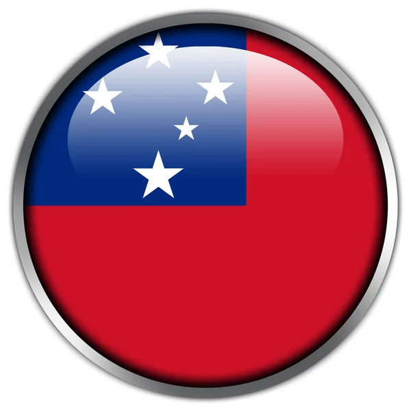 Γυαλιστερή κουμπί σημαία Σαμόα — Φωτογραφία Αρχείου