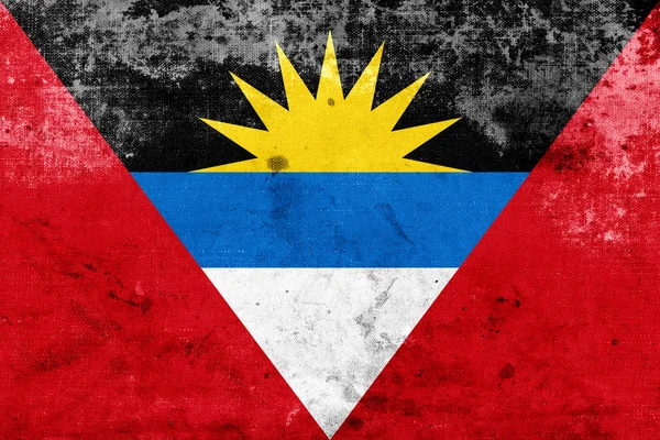 Grunge Antigua and Barbuda Flag — Stock Photo, Image