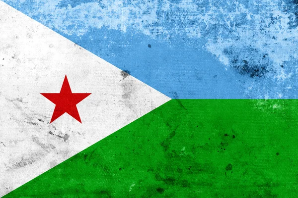 Grunge Djibouti Bandera — Foto de Stock