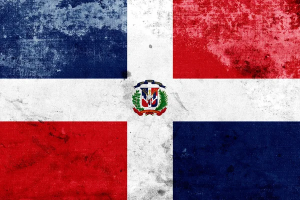 Grunge Bandera de República Dominicana —  Fotos de Stock