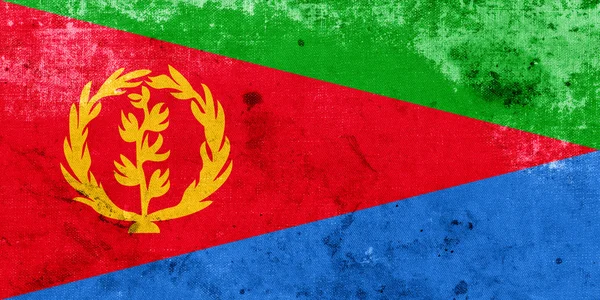 Flaga Erytrei grunge — Zdjęcie stockowe