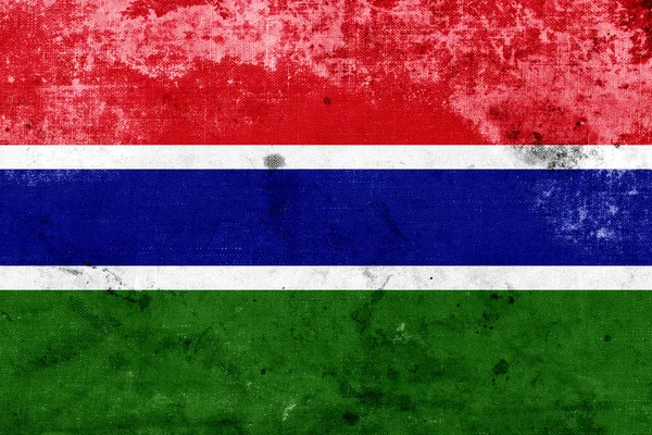 Grunge Gambia Flag — Stock Photo, Image