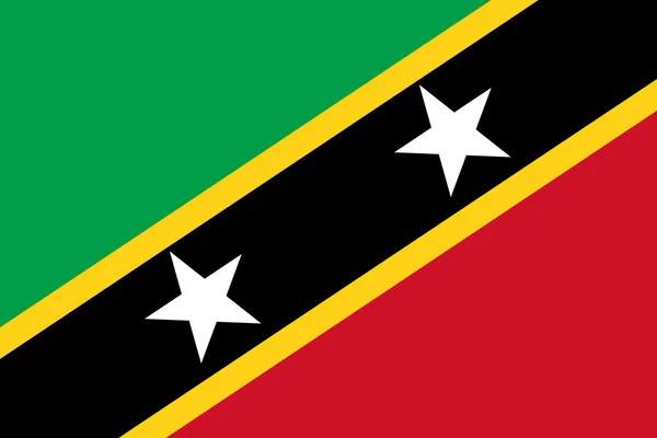 Saint Kitts ve Nevis Bayrağı — Stok fotoğraf