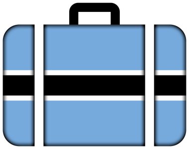 Botsvana bayrağı ile bavul