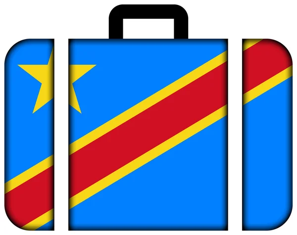 Koffer mit demokratischer Republik-Kongo-Flagge — Stockfoto