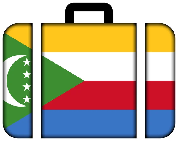 Koffer mit Komoren-Flagge — Stockfoto