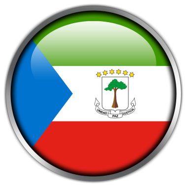 Ekvator Ginesi bayrak parlak düğme