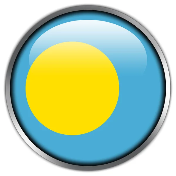 Palau vlag glanzende knop — Stockfoto