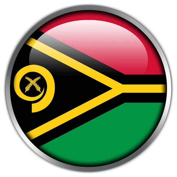 Vanuatu Flag glossy button — Stock Photo, Image