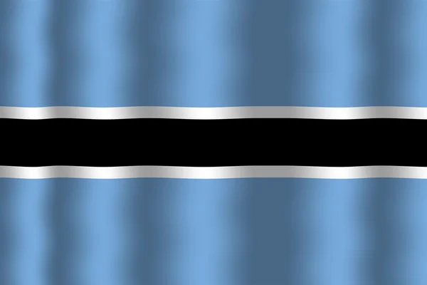 Waving Botswana Flag — Stock Photo, Image