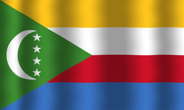 Ondeando la bandera de Comoras — Foto de Stock