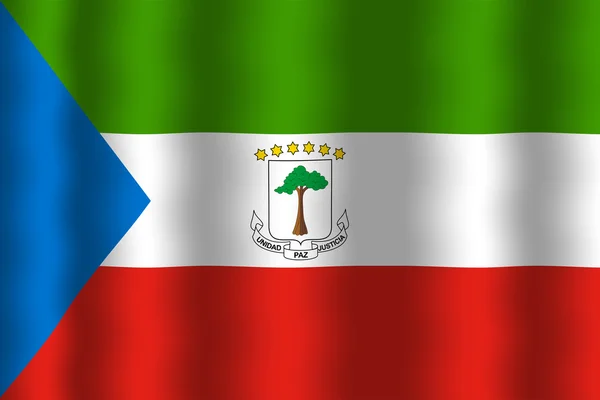 Waving Equatorial Guinea Flag — Stock Photo, Image