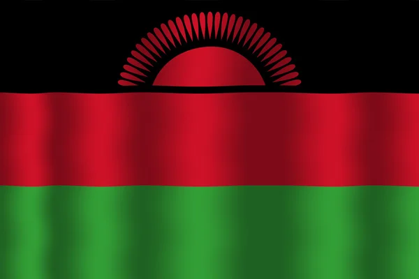 Bandeira do Malawi acenando — Fotografia de Stock