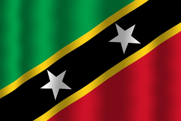 Saint kitts i nevis bandery macha — Zdjęcie stockowe