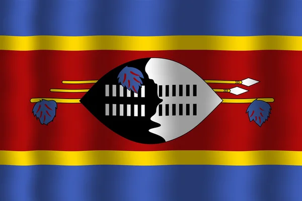 Waving Swaziland Flag — Stock Photo, Image