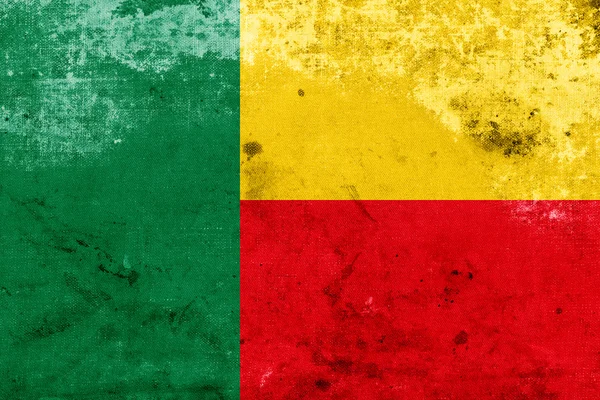 Bendera Grunge Benin — Stok Foto