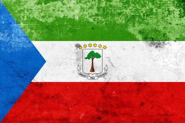 Grunge 赤道几内亚共和国国旗 — 图库照片