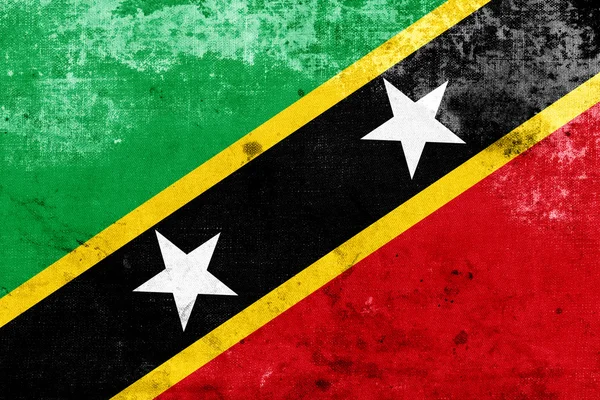 Grunge Saint Kitts és Nevis zászló — Stock Fotó