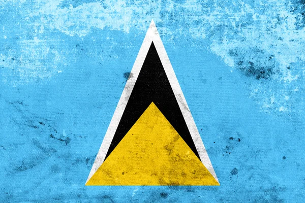 Grunge Saint Lucia Flag — Stock Photo, Image