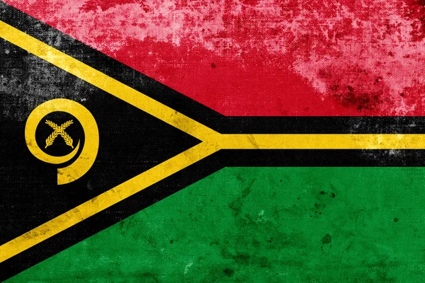 Grunge Vanuatu Flagg – stockfoto