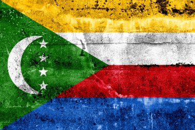 Komor bayrağı grunge duvara boyalı