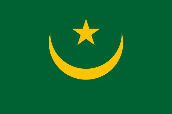 Mauretaniens flagga — Stockfoto
