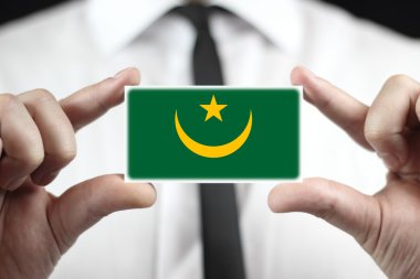 Kartvizit Moritanya bayrak tutan işadamı