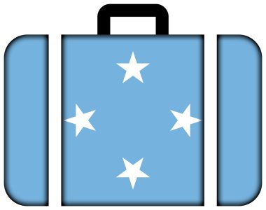 Mikronezya bayrağı ile bavul