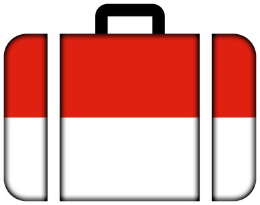 Monako bayrağı ile bavul