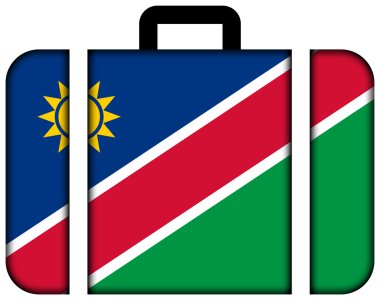 Namibya bayrağı ile bavul
