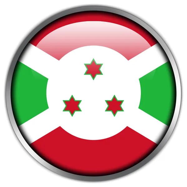 Burundi Bandera botón brillante — Foto de Stock